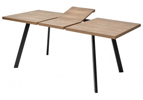 Стол 1400/1800*850 Дуб Канзас/ каркас черный, BRICK M (1400*850*750), 921954