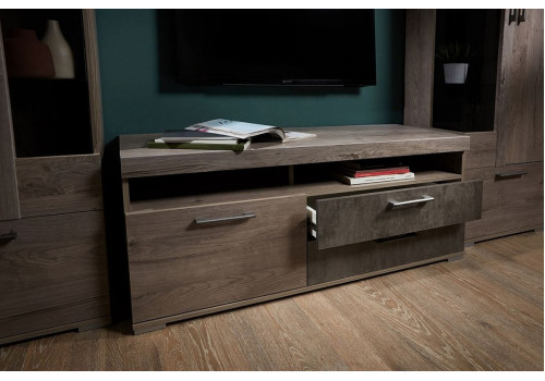 Тумба Д-4 под ТВ, Денвер (1300*450*576) Риббек серый, 31307