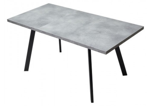 Стол 1200/1600*850 Бетон Портленд/каркас черный, BRICK M, УТ-00003619