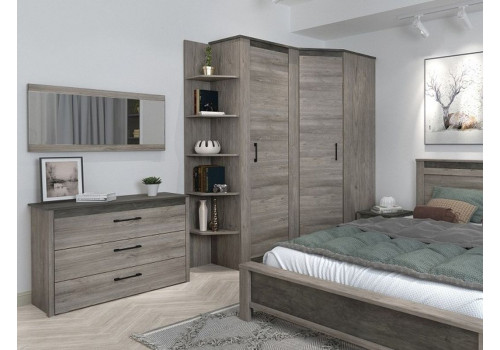 Зеркало малое NEW, Денвер (960*20*600) Риббек серый, 11741