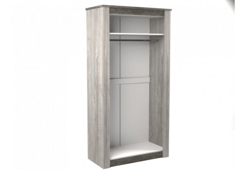 Шкаф 2-х дверный 2194, Денвер (1122*538*2194) Риббек серый, 11710