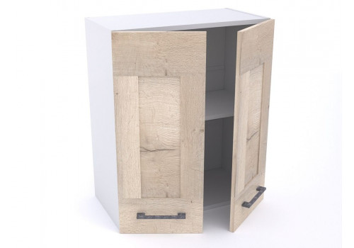 Шкаф ШГ-60 2-х дверный, Дублин (600*320*720) Дуб галифакс белый, 21642