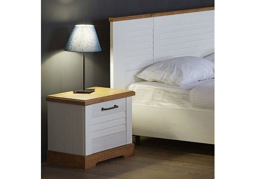 Тумба прикроватная, Кантри (512*408*484) Сосна Андерсен, Орех Риббек натуральный, 11506