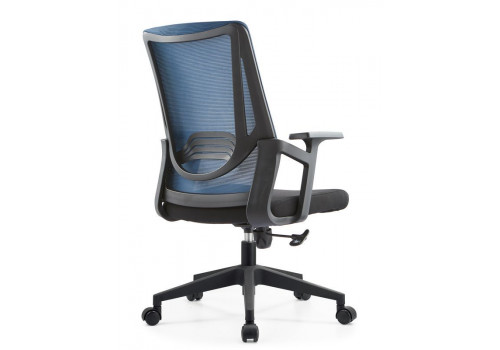 Кресло офисное,вращающееся LJ-2201В BLUE+BLACK  (610*500*1070), LJ-2201В BLUE+BLACK ИМП