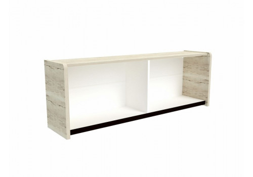 Шкаф-полка М-5 навесная, Мале (1244*279*427) Дуб галифакс белый, 31204