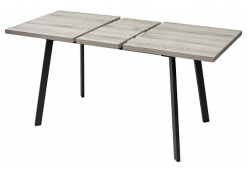 Стол 1200/1500*700 Дуб Шерман серый/каркас черный, ФИН, 925638