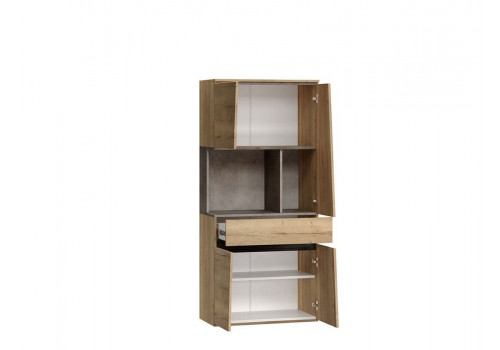 Пенал низкий, Стреза (700*376*1560) Дуб Галифакс натуральный, 30601