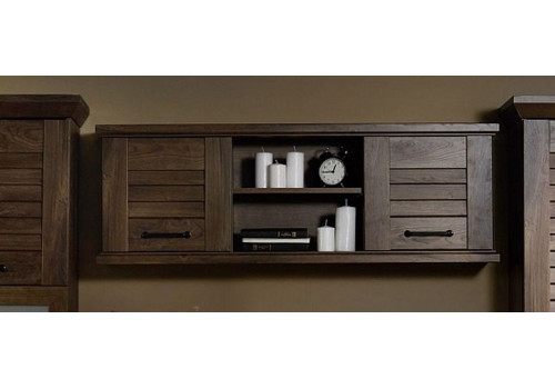 Шкаф-полка навесная, Кантри (1236*292*431) Орех Риббек темный, 30807