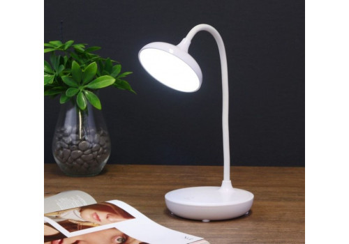 Лампа настольная сенсорная  20хLed 3 режима АКБ USB  (12*12*34,5) Белый, 4592591