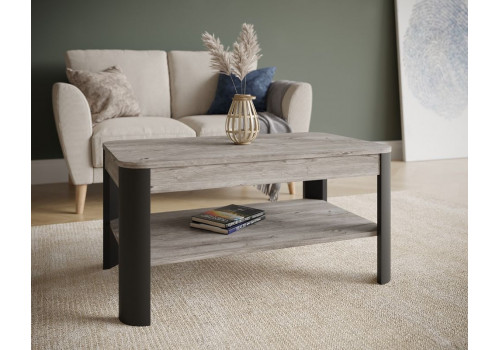 Стол журнальный, Лацио (900*550*450) Риббек серый/Фреско, 60904