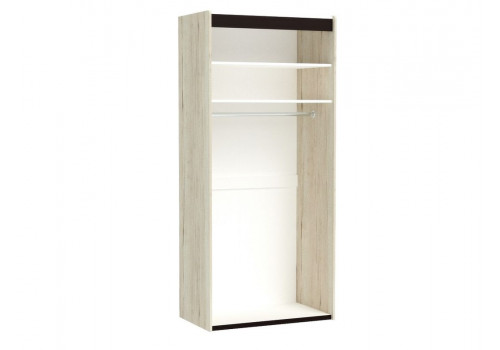 Шкаф М-1, 2-х дверный, Мале (900*530*2000) Дуб галифакс белый, 31207