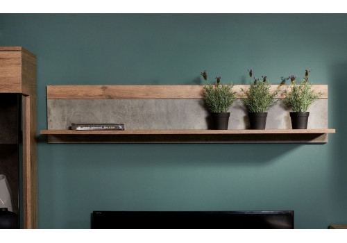 Полка Д-7 навесная, Денвер (1300*220*270) Дуб Веллингтон, 31410