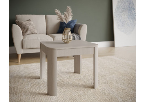 Стол журнальный, Квадро (550*550*450) Серый камень, 61001