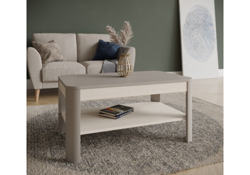 Стол журнальный, Лацио (900*550*450) Серый камень/Гладстоун белый, 60901