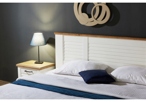 Кровать 1800, Кантри (2080*2095*1008) Сосна Андерсен, Орех Риббек натуральный, 11505