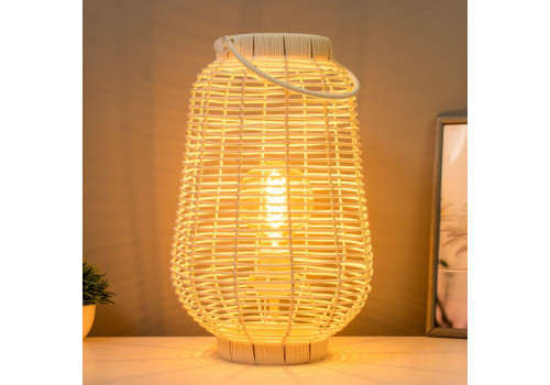 Лампа настольная "Бланш"  Е27 15Вт  (25*25*39) Белый, 9829367