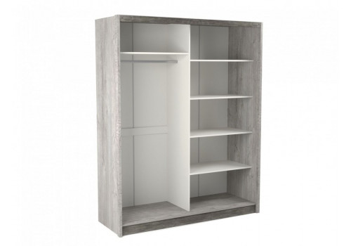 Шкаф-купе 2-х дверный 2300, Денвер (1778*631*2300) Риббек серый, 11727