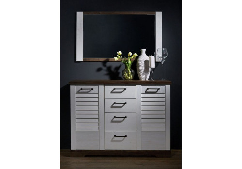 Зеркало, Кантри (1100*25*650) Сосна Андрерсен/Орех Риббек темный, 11401