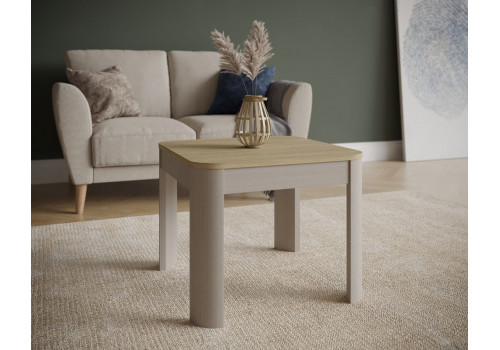 Стол журнальный, Квадро (550*550*450) Дуб Палермо/Серый камень , 61006