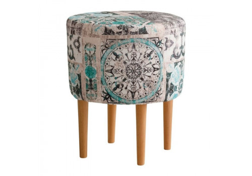 Пуф Лекко  Сиена (350*350*420) Серый, мятный, 13609