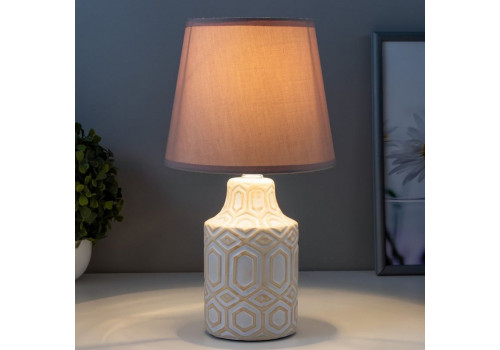 Лампа настольная 16499/1  E14 40Вт  (20*20*32) Бежевый, 9192343