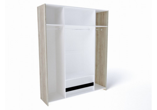 Шкаф 4-х дверный, Мале (1816*544*2278) Дуб галифакс белый, 11213