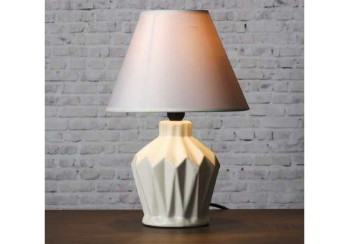 Лампа настольная "Грани"  1х25Вт E14  (20*20*30) Белый, 3516425