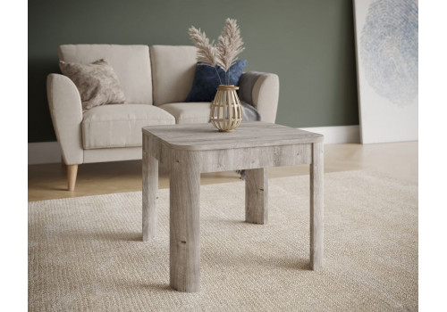 Стол журнальный, Квадро (550*550*450) Риббек серый, 61004