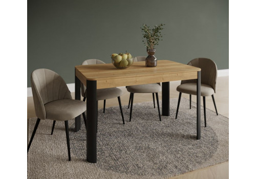 Стол обеденный , Фишт (1150*650*750) Дуб Галифакс натуральный/Фреско, 70701