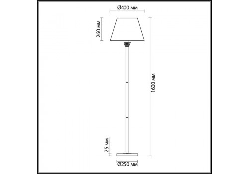 Торшер NEOCLASSI LN20 191 ABIGAIL  стеклянный декор (400*1600) Белый, 4433/1F