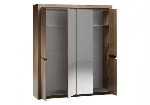 Шкаф 4-х дверный 2100, Гарда (1970*520*2100) Дуб галифакс Табак, 10226