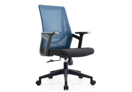 Кресло офисное,вращающееся LJ-2201В BLUE+BLACK  (610*500*1070), LJ-2201В BLUE+BLACK ИМП
