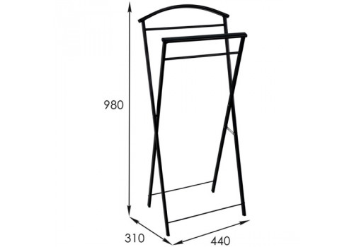 Вешалка костюмная "Контур"  (31*44*98) Черный, ВНП 367  Ч