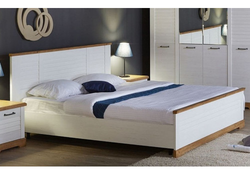 Кровать 1800, Кантри (2080*2095*1008) Сосна Андерсен, Орех Риббек натуральный, 11505