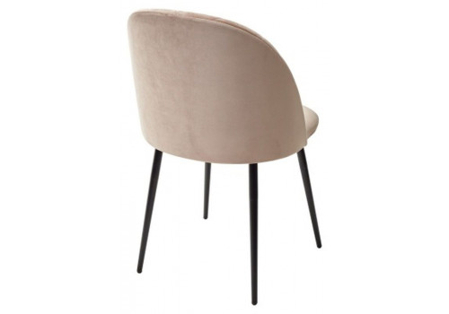 Стул бежевый (AV-408 B-05)/каркас черный, НИРВАНА (480*520*820), 925631