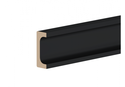 Профиль-ручка Р-2 между ящиками, Сити (1350*30*80) Черный, 20851