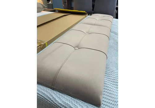 Мягкая вставка изголовья кровати Люкс 1600 светлая, Денвер (1560*365*60) Серый, 924155