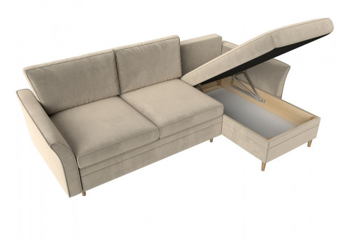 Диван София  угловой правый  (2250*1500*900) Бежевый, 31593