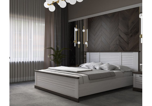 Кровать 1800, Кантри (2080*2095*1008) Сосна Андрерсен/Орех Риббек темный, 11405