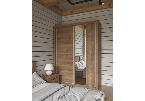 Шкаф-купе 2х дверный STM, Гарда (1760*626*2300) Дуб галифакс Табак, 10229