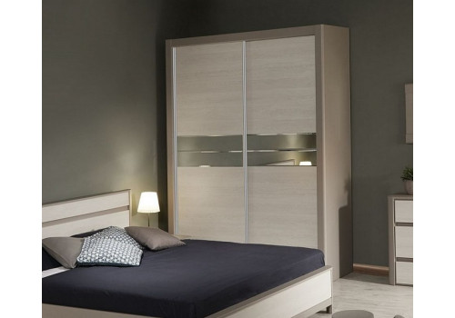 Шкаф-купе 2-х дверный, Лацио (1752*630*2300) Серый камень, 11009