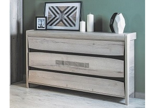 Комод, Мале (1244*434*834) Дуб галифакс белый, 11203