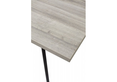 Стол 1200/1500*700 Дуб Шерман серый/каркас черный, ФИН, 925638