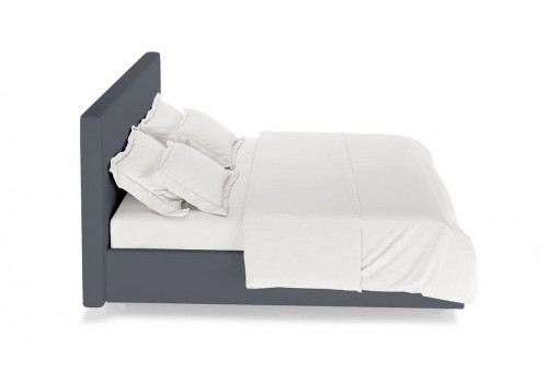 Кровать  1400x2000*1190 (Вип Велюр 3), Кристалл 1 Темно-серый, 010701024216