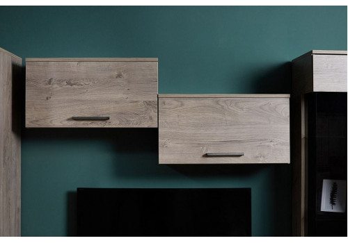 Шкаф-полка Д-9 навесная, Денвер (650*270*343) Риббек серый, 31312