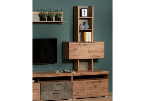 Надстройка Д-6 к тумбе малой, Денвер (900*270*1444) Дуб Веллингтон, 31409