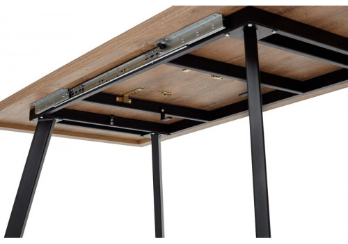 Стол 1400/1800*850 Дуб Канзас/ каркас черный, BRICK M (1400*850*750), 921954