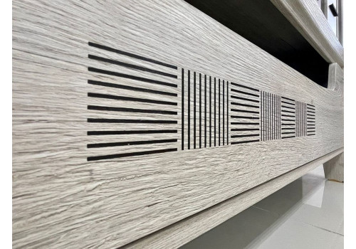 Тумба М-7 под ТВ, Мале (1244*530*455) Дуб галифакс белый, 31203