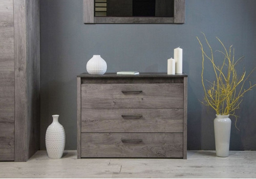 Комод малый NEW, Денвер (970*435*750) Риббек серый, 11718