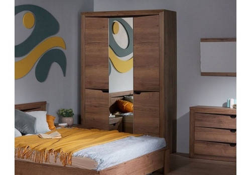 Шкаф 3-х дверный 2300, Гарда (1520*520*2300) Дуб галифакс Табак, 10211